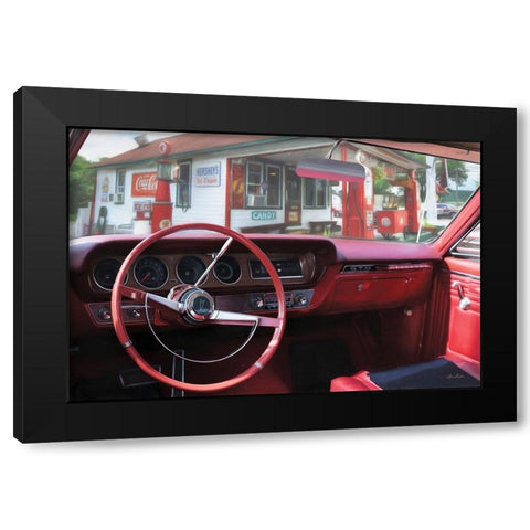 Pontiac GTO Pitstop Black Modern Wood Framed Art Print by Deiter, Lori