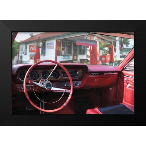 Pontiac GTO Pitstop Black Modern Wood Framed Art Print by Deiter, Lori