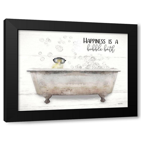 Happiness is a Bubble Bath Black Modern Wood Framed Art Print by Deiter, Lori