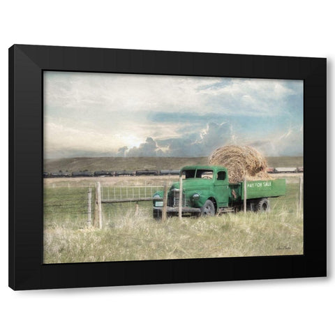 Hay for Sale Black Modern Wood Framed Art Print by Deiter, Lori