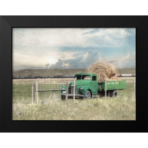 Hay for Sale Black Modern Wood Framed Art Print by Deiter, Lori