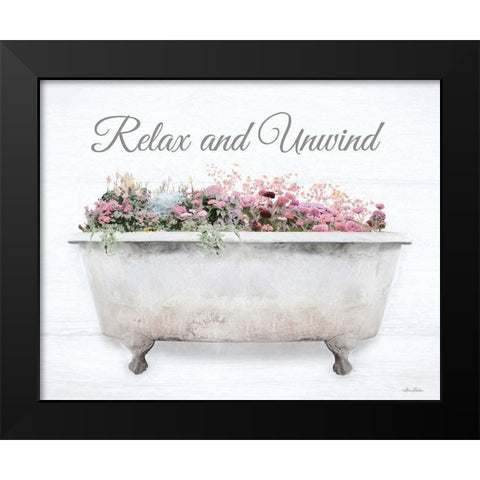 Relax and Unwind Black Modern Wood Framed Art Print by Deiter, Lori