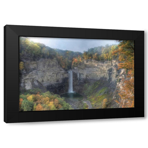 Autumn at Taughannock Falls    Black Modern Wood Framed Art Print with Double Matting by Deiter, Lori
