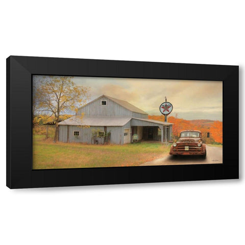 The Old Station Black Modern Wood Framed Art Print with Double Matting by Deiter, Lori