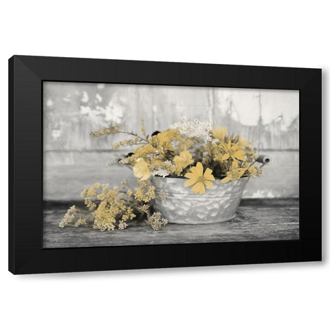 Gold Wildflowers I      Black Modern Wood Framed Art Print by Deiter, Lori
