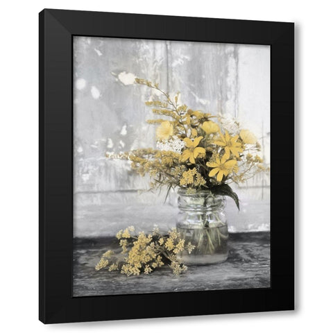 Gold Wildflowers II       Black Modern Wood Framed Art Print by Deiter, Lori