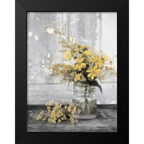 Gold Wildflowers II       Black Modern Wood Framed Art Print by Deiter, Lori