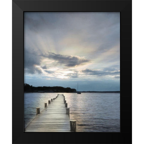 Sunset on the Bay Black Modern Wood Framed Art Print by Deiter, Lori