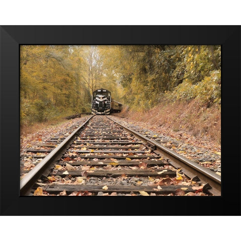 Great Smoky Mountains Railroad Black Modern Wood Framed Art Print by Deiter, Lori