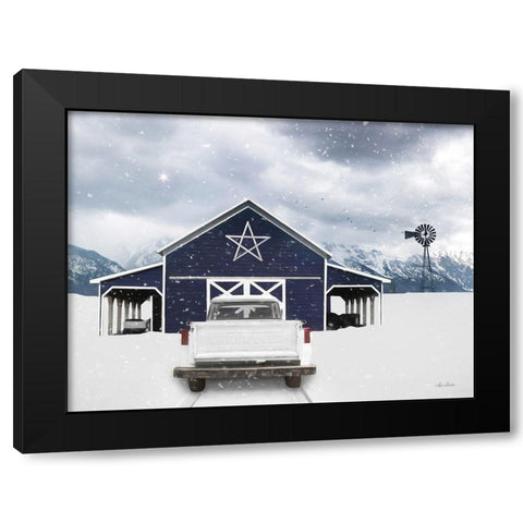 White Chevy at Navy Barn Black Modern Wood Framed Art Print by Deiter, Lori