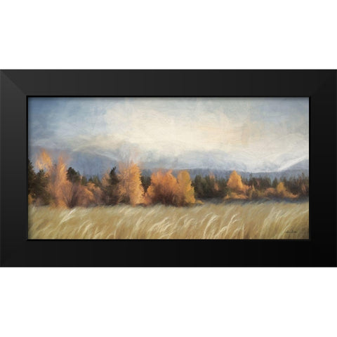 Dillon Dam Fall Colors Black Modern Wood Framed Art Print by Deiter, Lori