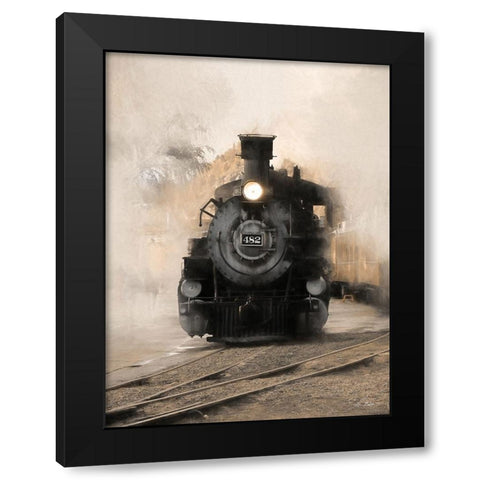 Durango Train Black Modern Wood Framed Art Print with Double Matting by Deiter, Lori
