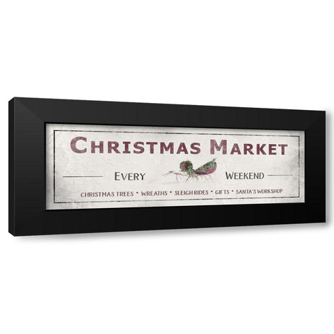 Christmas Market Black Modern Wood Framed Art Print by Deiter, Lori