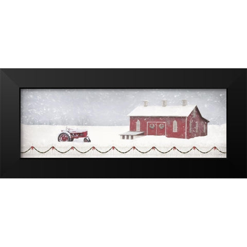 Enjoy Winter Black Modern Wood Framed Art Print by Deiter, Lori