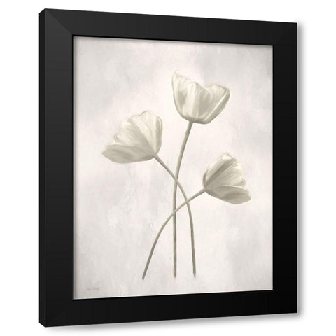 Bleached Tulips II Black Modern Wood Framed Art Print with Double Matting by Deiter, Lori