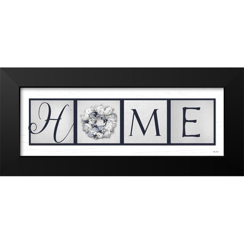 Navy Blue Home Black Modern Wood Framed Art Print by Deiter, Lori