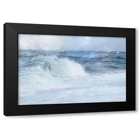 Curly Wave Black Modern Wood Framed Art Print by Deiter, Lori