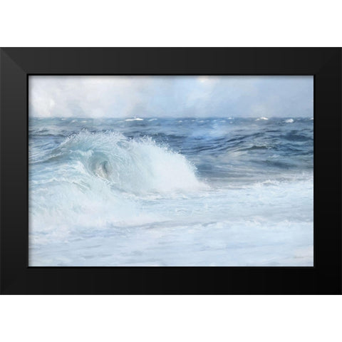 Curly Wave Black Modern Wood Framed Art Print by Deiter, Lori