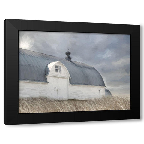 Blue and Gray Day Black Modern Wood Framed Art Print by Deiter, Lori