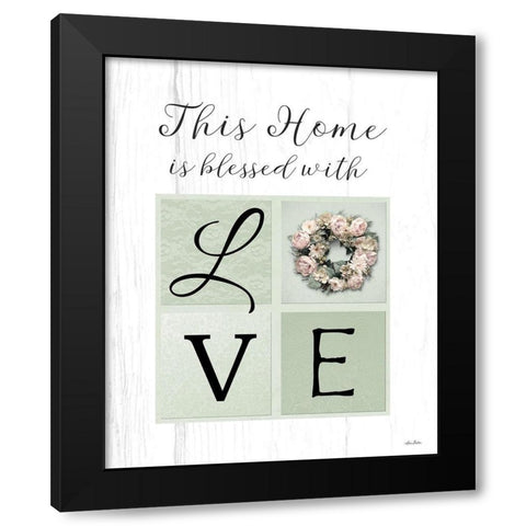 Blessed With Love Black Modern Wood Framed Art Print by Deiter, Lori