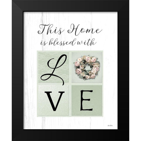 Blessed With Love Black Modern Wood Framed Art Print by Deiter, Lori