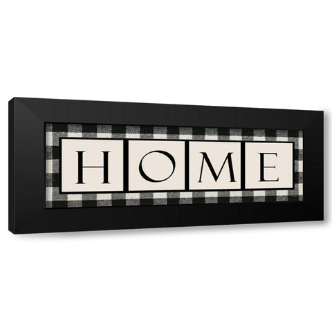 Buffalo Plaid Home Black Modern Wood Framed Art Print by Deiter, Lori