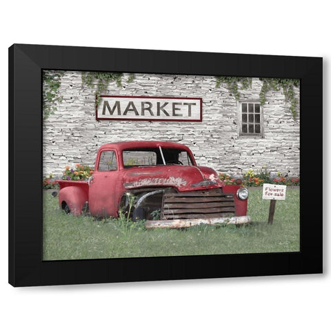 Truck at Market Black Modern Wood Framed Art Print by Deiter, Lori