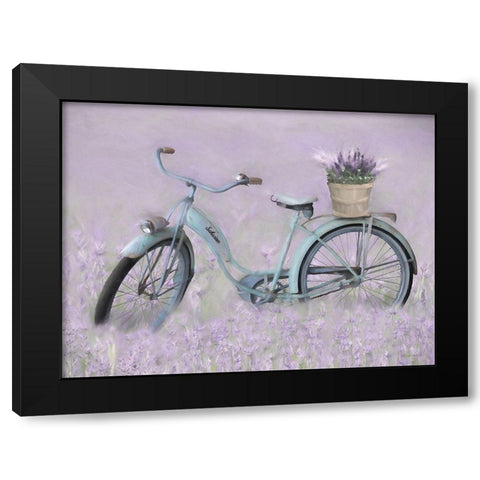 Bicycle in Lavender Black Modern Wood Framed Art Print with Double Matting by Deiter, Lori