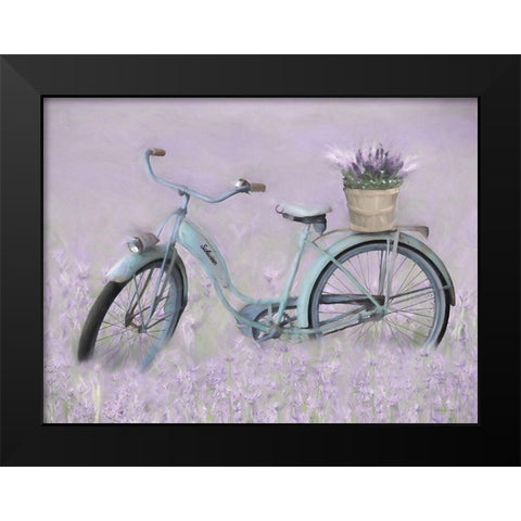 Bicycle in Lavender Black Modern Wood Framed Art Print by Deiter, Lori
