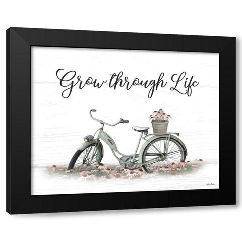Grow Through Life  Black Modern Wood Framed Art Print with Double Matting by Deiter, Lori