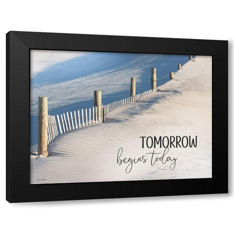 Tomorrow Begins Today Black Modern Wood Framed Art Print with Double Matting by Deiter, Lori