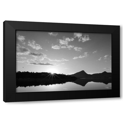 Estes Lake Sunrise   Black Modern Wood Framed Art Print by Deiter, Lori