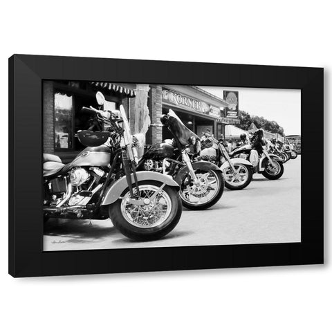 Bike Week   Black Modern Wood Framed Art Print by Deiter, Lori