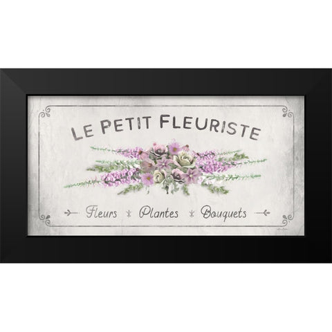 Fleurs And Plantes Pink I Black Modern Wood Framed Art Print by Deiter, Lori
