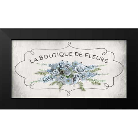 La Boutique Blue  Black Modern Wood Framed Art Print by Deiter, Lori