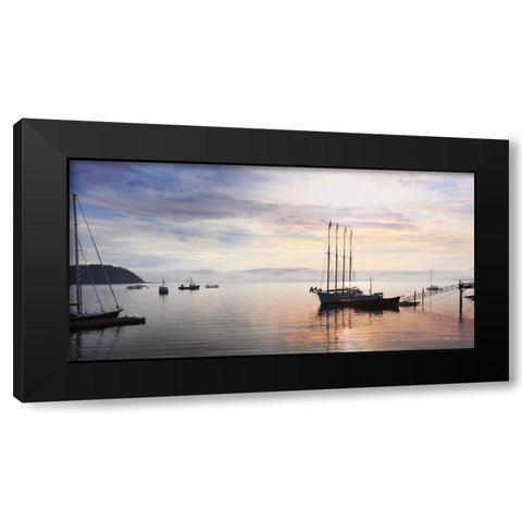 Bar Harbor Silhouettes Black Modern Wood Framed Art Print with Double Matting by Deiter, Lori