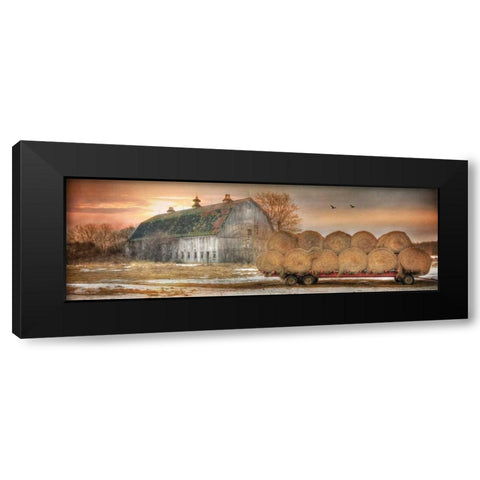 Sunset on the Farm Black Modern Wood Framed Art Print with Double Matting by Deiter, Lori