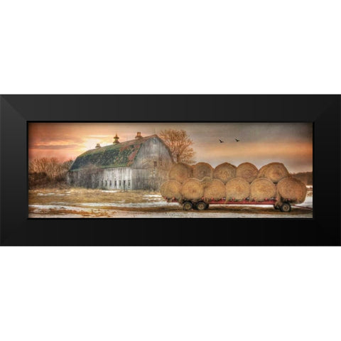 Sunset on the Farm Black Modern Wood Framed Art Print by Deiter, Lori