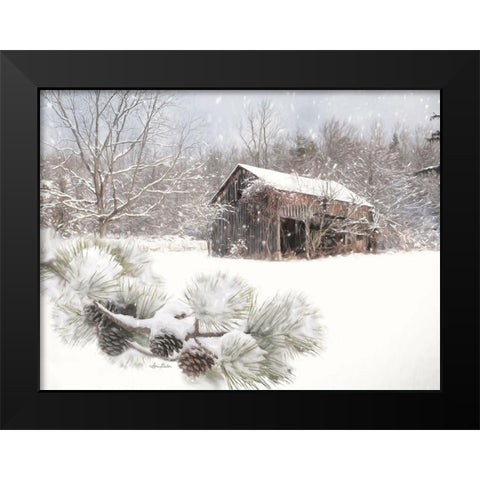 Pine Ridge Farm Black Modern Wood Framed Art Print by Deiter, Lori