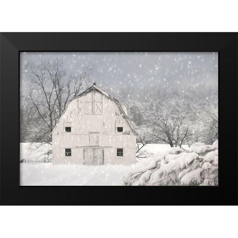 Old Delaware Farm Black Modern Wood Framed Art Print by Deiter, Lori