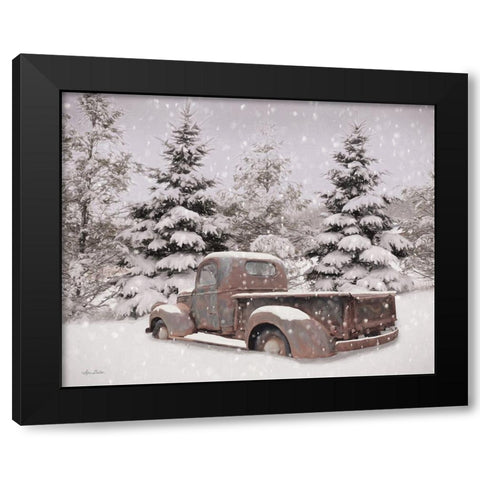 Snowed In Black Modern Wood Framed Art Print with Double Matting by Deiter, Lori