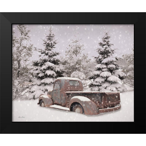Snowed In Black Modern Wood Framed Art Print by Deiter, Lori