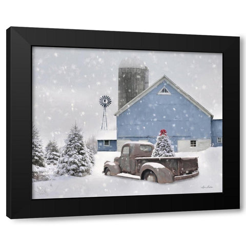 Christmas Serenity Black Modern Wood Framed Art Print by Deiter, Lori