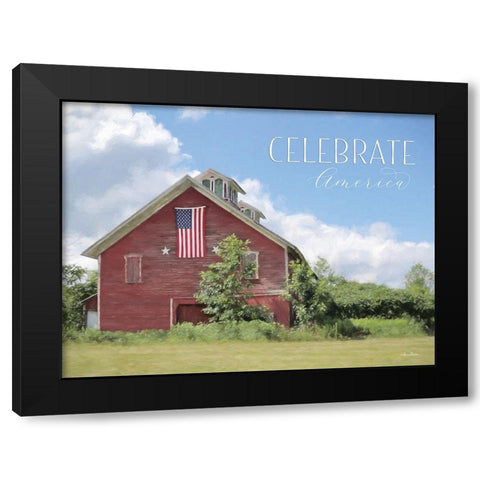 Celebrate America Black Modern Wood Framed Art Print by Deiter, Lori
