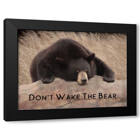 Dont Wake the Bear Black Modern Wood Framed Art Print by Deiter, Lori