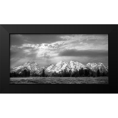 Sunlight on the Tetons    Black Modern Wood Framed Art Print by Deiter, Lori