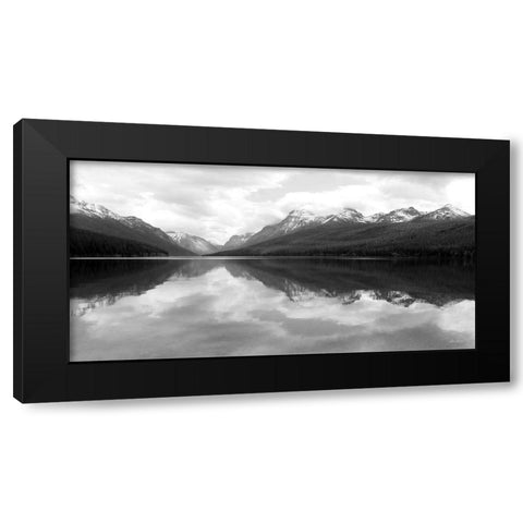 Bowman Lake Reflections    Black Modern Wood Framed Art Print by Deiter, Lori