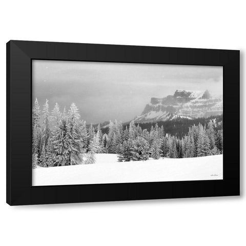Snowy Lava Mountain   Black Modern Wood Framed Art Print with Double Matting by Deiter, Lori