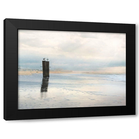 Sunrise at the Beach Black Modern Wood Framed Art Print by Deiter, Lori