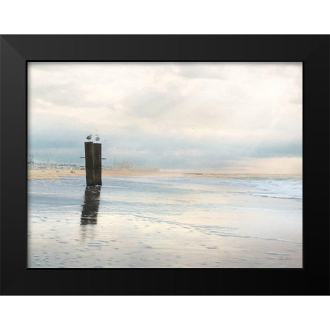 Sunrise at the Beach Black Modern Wood Framed Art Print by Deiter, Lori